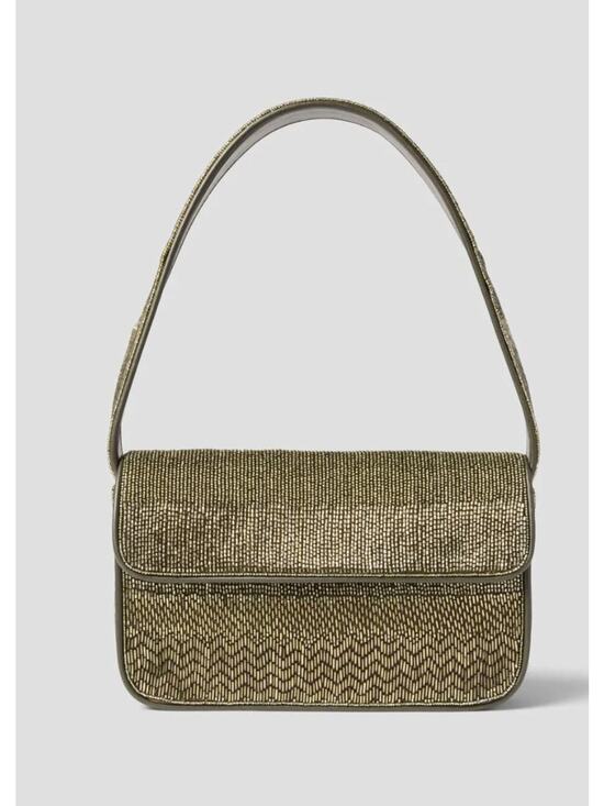 STAUD Handbags - Staud Tommy Beaded Bag in Avocado